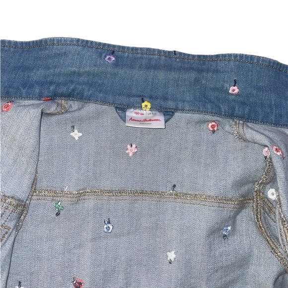 Hanna Andersson Denim Jacket With Flower Embroidery - Picture 4 of 7